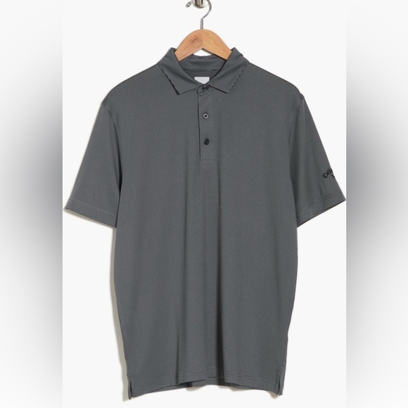 Callaway Men's Fine Line Stripe Gray Polo Shirt Short Sleeve - Picture 3 of 12